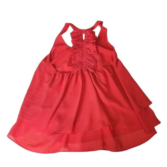 Naked Zebra Coral raserback top blouse size S sleeveless - Picture 5 of 8